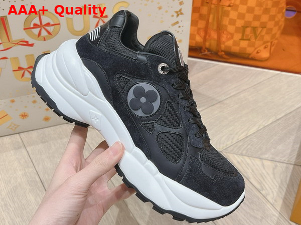 Louis Vuitton Run 55 Sneaker in Black Mix of Materials 1ACGOO Replica