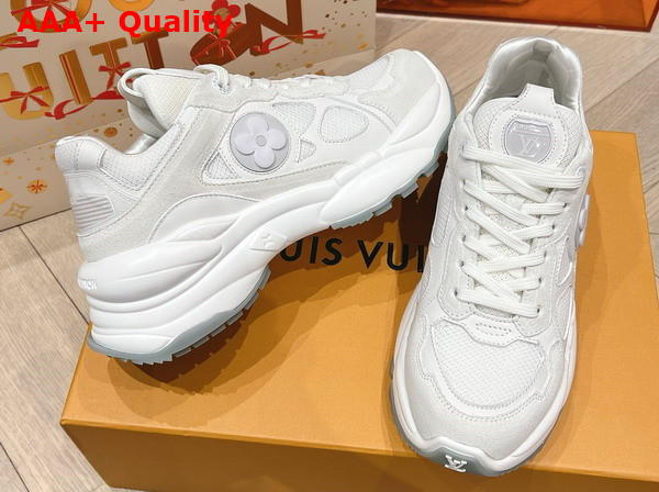 Louis Vuitton Run 55 Sneaker in White Mix of Materials 1ACGQG Replica