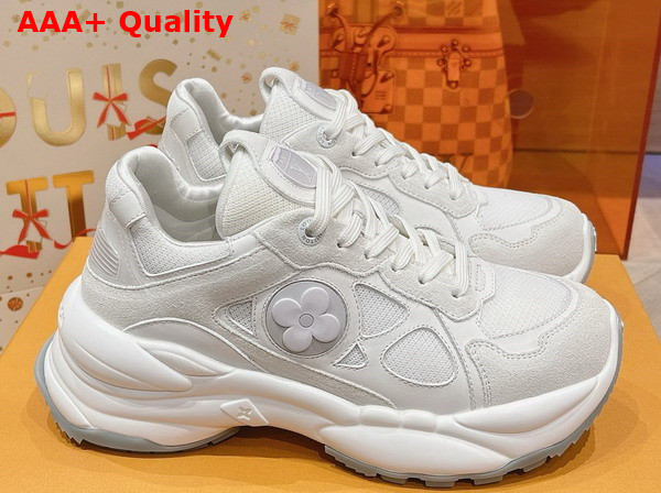 Louis Vuitton Run 55 Sneaker in White Mix of Materials 1ACGQG Replica