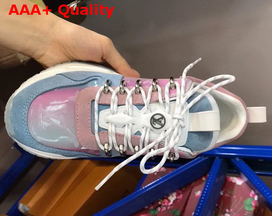 Louis Vuitton Run Away Pulse Sneaker Mix Material with Blue Suede Leather Replica