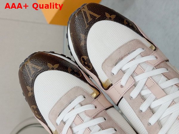 Louis Vuitton Run Away Sneaker Nude Suede Calf Leather and Mesh and Monogram Canvas Replica