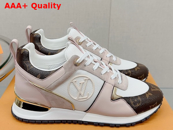 Louis Vuitton Run Away Sneaker Nude Suede Calf Leather and Mesh and Monogram Canvas Replica