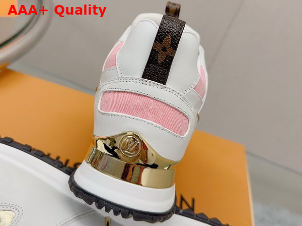 Louis Vuitton Run Away Sneaker White Calf Leather and Pink Monogram Denim Replica