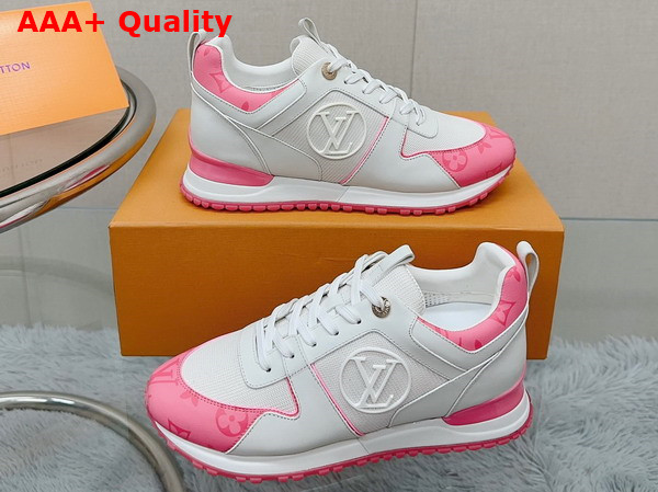 Louis Vuitton Run Away Sneaker White Mesh Calf Leather with Pink Monogram Details 1AB1SG Replica