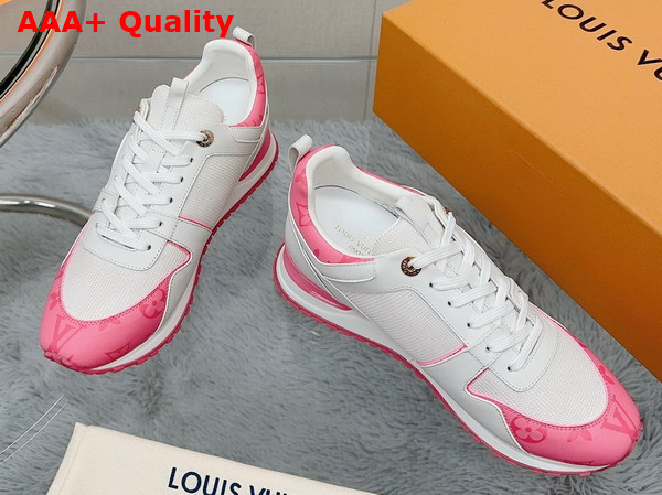 Louis Vuitton Run Away Sneaker White Mesh Calf Leather with Pink Monogram Details 1AB1SG Replica