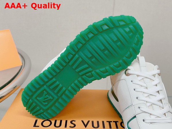 Louis Vuitton Run Away Sneaker White Mesh and Calf Leather with Green Monogram Details 1AB1TC Replica