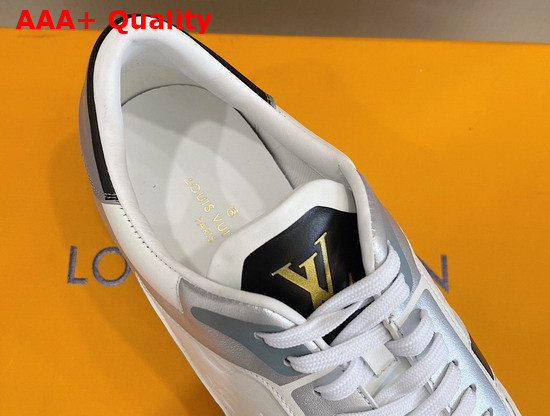 Louis Vuitton Run Away Sneaker White and Black Embossed Calf Leather and Smooth Calf Leather Replica