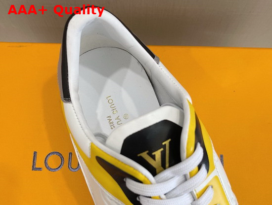 Louis Vuitton Run Away Sneaker White and Yellow Embossed Calf Leather and Smooth Calf Leather Replica