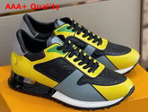 Louis Vuitton Run Away Sneaker Yellow and Blue Calf Leather Replica