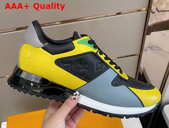 Louis Vuitton Run Away Sneaker Yellow and Blue Calf Leather Replica