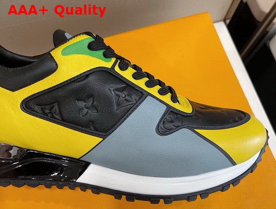 Louis Vuitton Run Away Sneaker Yellow and Blue Calf Leather Replica