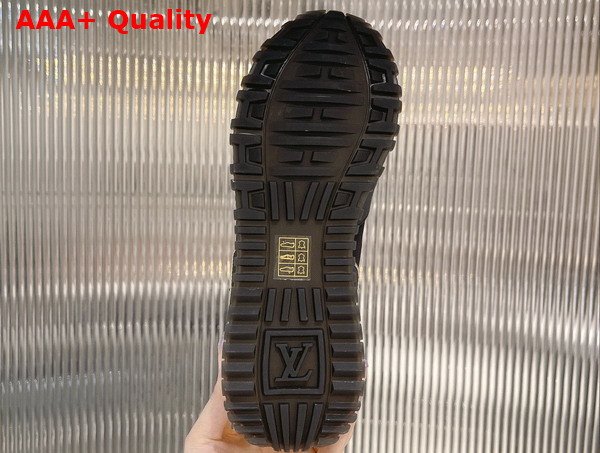 Louis Vuitton Run Away Sneaker in Black Suede Calf Leather and Recycled Monogram Nylon 1AAP3D Replica