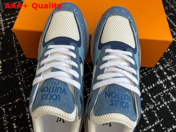 Louis Vuitton Run Away Sneaker in Blue Monogram Denim and Mesh 1ACVFM Replica