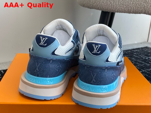 Louis Vuitton Run Away Sneaker in Blue Monogram Denim and Mesh 1ACVFM Replica