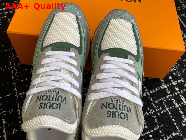 Louis Vuitton Run Away Sneaker in Green Monogram Denim and Mesh 1ACVEI Replica