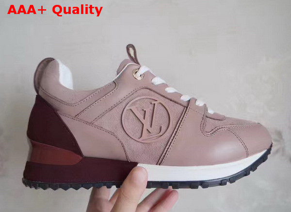 Louis Vuitton Run Away Sneaker in Pink Smooth and Suede Calfskin Replica