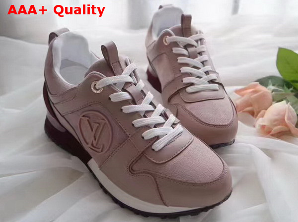 Louis Vuitton Run Away Sneaker in Pink Smooth and Suede Calfskin Replica