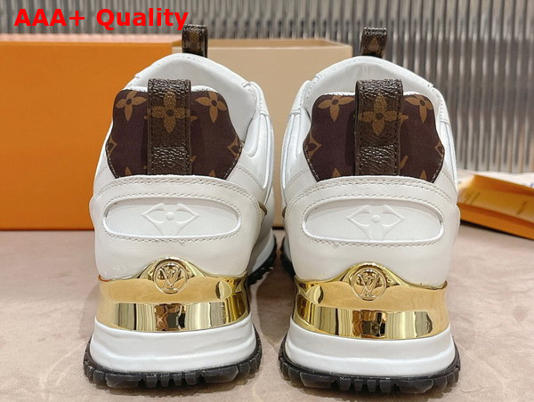 Louis Vuitton Run Away Sneaker in White Calf Leather with Refined Gold Tone Details 1AAP3T Replica