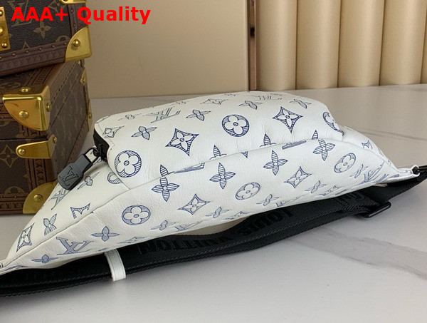 Louis Vuitton Rush Bumbag in White and Navy Blue Monogram Shadow Calf Leather M25227 Replica