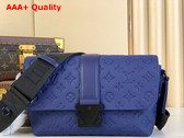 Louis Vuitton S Cape Messenger Bag in Sapphire Taurillon Monogram Embossed Cowhide Leather M11692 Replica