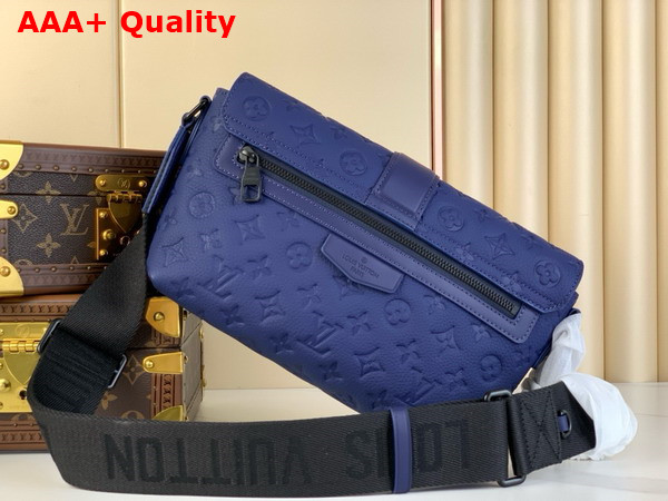 Louis Vuitton S Cape Messenger Bag in Sapphire Taurillon Monogram Embossed Cowhide Leather M11692 Replica