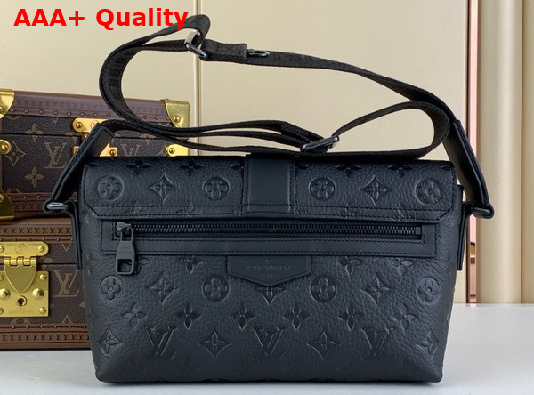 Louis Vuitton S Cape Messenger in Black Taurillon Monogram Embossed Cowhide Leather M23741 Replica