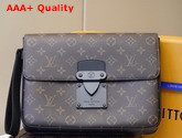 Louis Vuitton S Lock A4 Pouch Monogram Macassar Canvas M80560 Replica