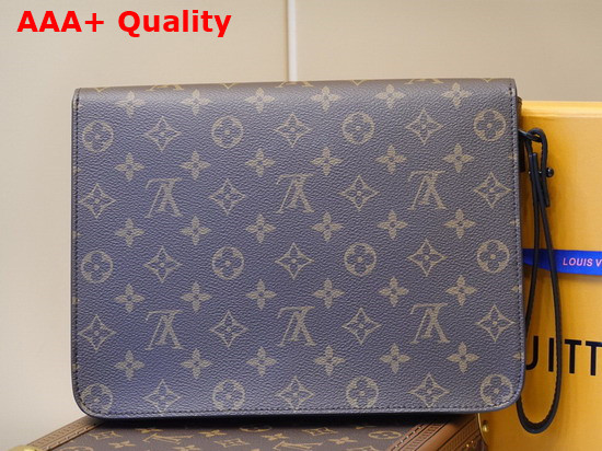 Louis Vuitton S Lock A4 Pouch Monogram Macassar Canvas M80560 Replica