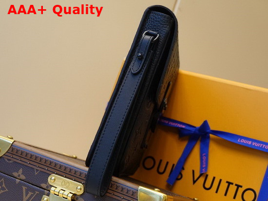 Louis Vuitton S Lock A4 Pouch Taurillon Monogram Black M80582 Replica