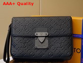 Louis Vuitton S Lock A4 Pouch Taurillon Monogram Black M80582 Replica