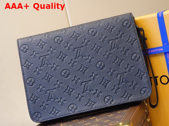 Louis Vuitton S Lock A4 Pouch Taurillon Monogram Black M80582 Replica