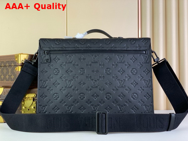 Louis Vuitton S Lock Briefcase in Black Taurillon Monogram Embossed Cowhide Leather M20835 Replica