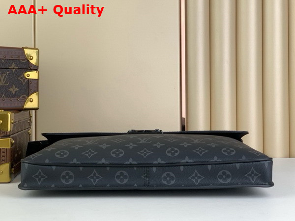 Louis Vuitton S Lock Briefcase in Monogram Eclipse Canvas Replica