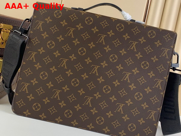 Louis Vuitton S Lock Briefcase in Monogram Macassar Coated Canvas Replica