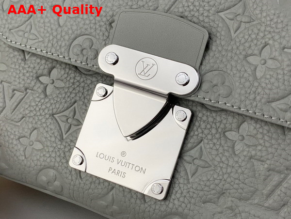 Louis Vuitton S Lock Messenger Bag in Mineral Gray Embossed Taurillon Monogram Cowhide Leather M23152 Replica