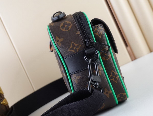 Louis Vuitton S Lock Messenger Monogram Macassar Coated Canvas and Minty Green Cowhide Leather M46246 Replica