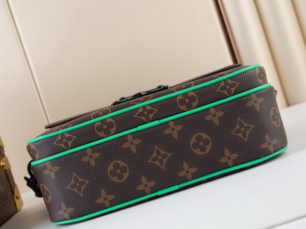 Louis Vuitton S Lock Messenger Monogram Macassar Coated Canvas and Minty Green Cowhide Leather M46246 Replica