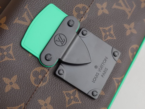 Louis Vuitton S Lock Messenger Monogram Macassar Coated Canvas and Minty Green Cowhide Leather M46246 Replica