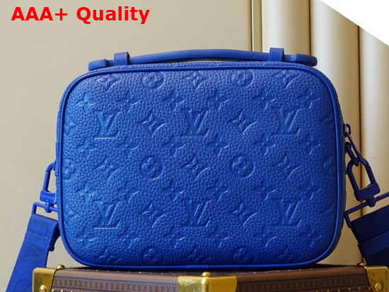 Louis Vuitton S Lock Messenger Taurillon Monogram Blue M58488 Replica