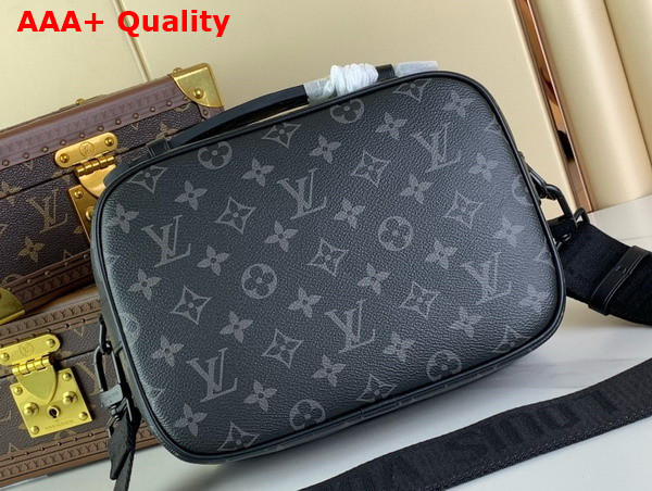 Louis Vuitton S Lock Messenger in Monogram Eclipse Canvas Replica