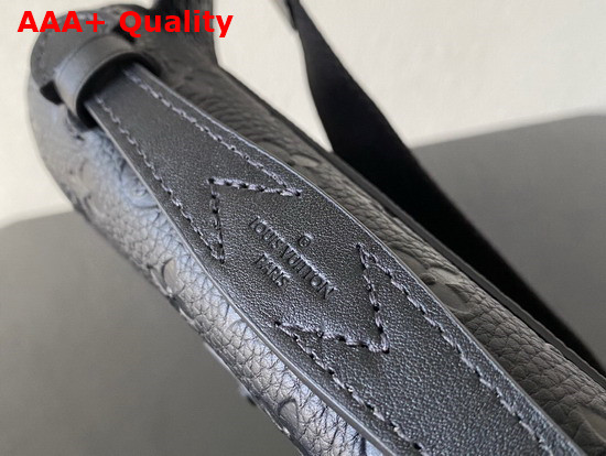 Louis Vuitton S Lock Sling Bag Black Monogram Embossed Taurillon Cowhide Leather M58487 Replica