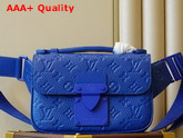 Louis Vuitton S Lock Sling Bag Taurillon Monogram Blue M58486 Replica