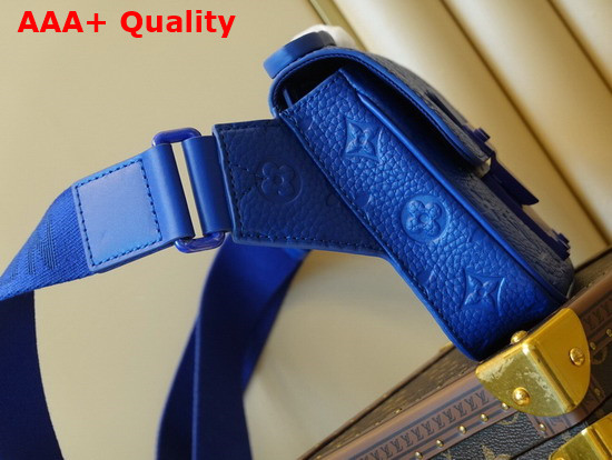 Louis Vuitton S Lock Sling Bag Taurillon Monogram Blue M58486 Replica