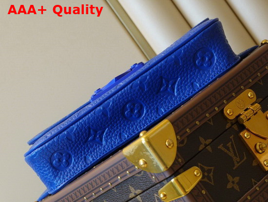 Louis Vuitton S Lock Sling Bag Taurillon Monogram Blue M58486 Replica