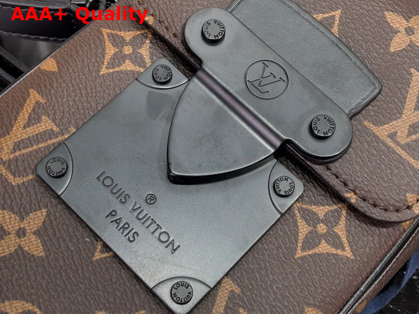 Louis Vuitton S Lock Vertical Wearable Wallet Monogram Macassar Coated Canvas and Black Cowhide Leather M81522 Replica