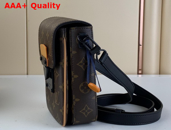 Louis Vuitton S Lock Vertical Wearable Wallet Monogram Macassar Coated Canvas and Natural Cowhide Leather Trim Replica