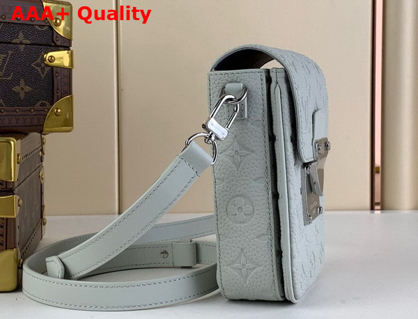 Louis Vuitton S Lock Vertical Wearable Wallet in Mineral Gray Taurillon Monogram Cowhide Leather M82568 Replica