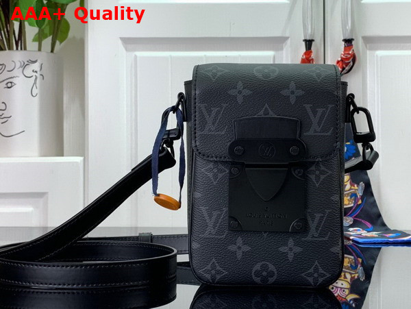 Louis Vuitton S Lock Vertical Wearable Wallet in Monogram Eclipse Canvas Replica