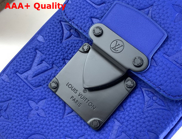 Louis Vuitton S Lock Vertical Wearable Wallet in Racing Blue Taurillon Monogram Cowhide Leather Replica