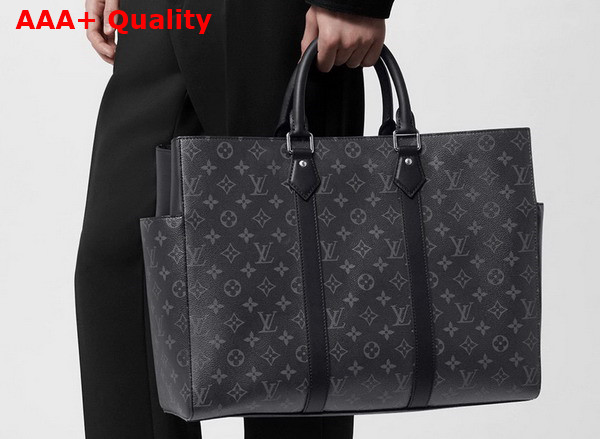 Louis Vuitton Sac Plat 24H Carryall Tote Monogram Eclipse Coated Canvas M46451 Replica